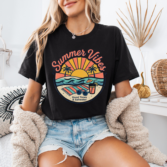 Retro Beach Sunset T-Shirt