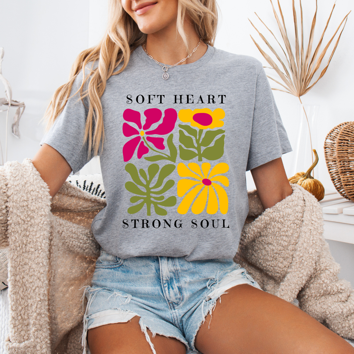 Soft Heart Strong Soul Floral Tee