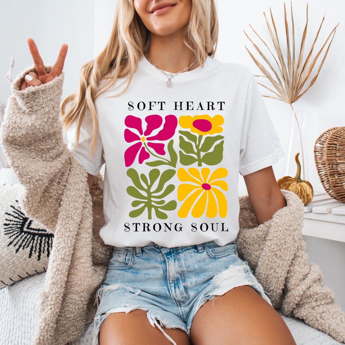 Soft Heart Strong Soul Floral Tee