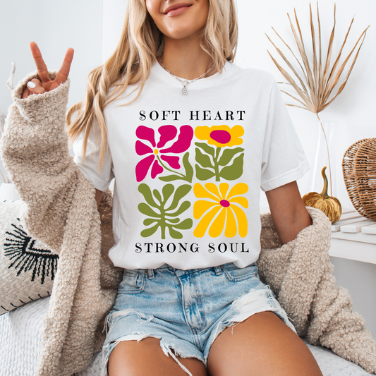 Soft Heart Strong Soul Floral Tee