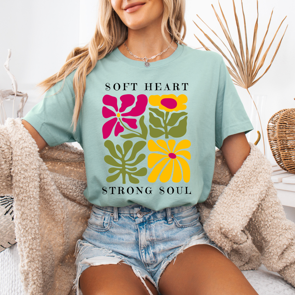 Soft Heart Strong Soul Floral Tee