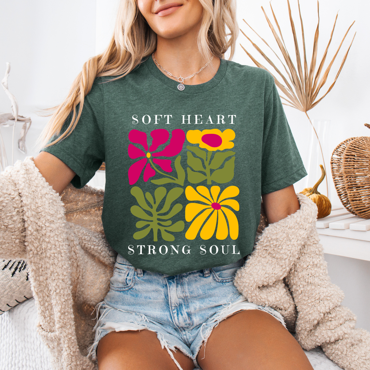 Soft Heart Strong Soul Floral Tee