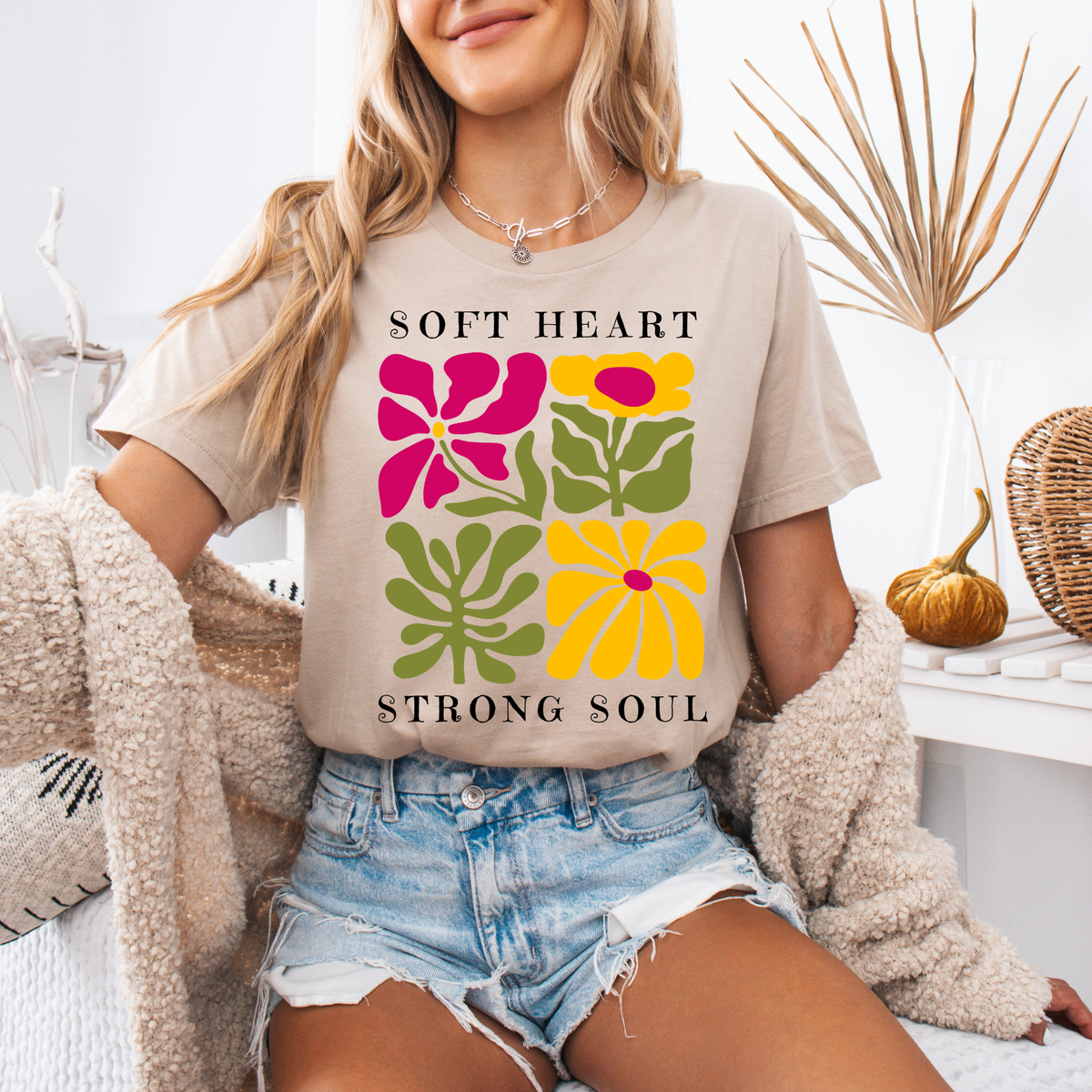 Soft Heart Strong Soul Floral Tee