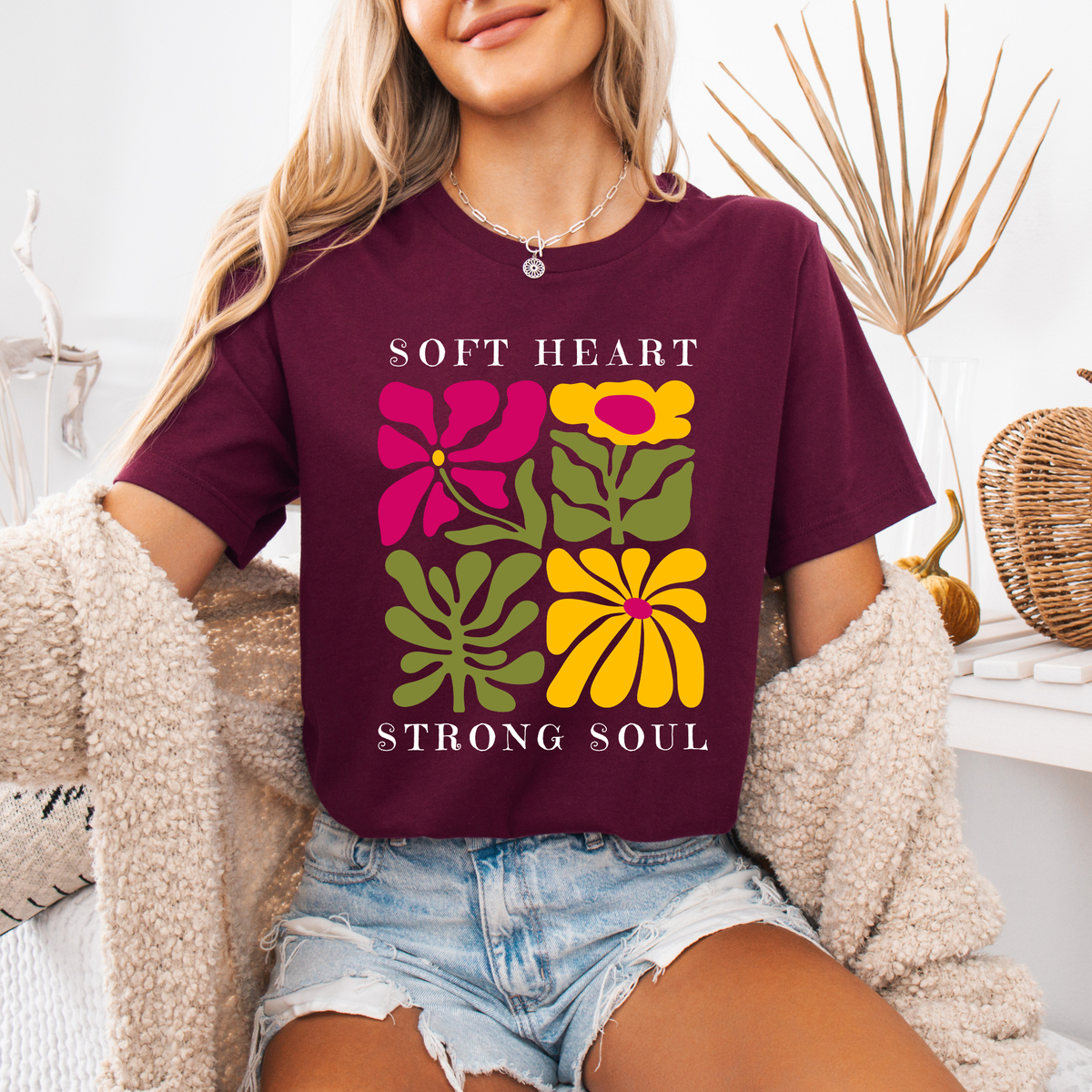 Soft Heart Strong Soul Floral Tee