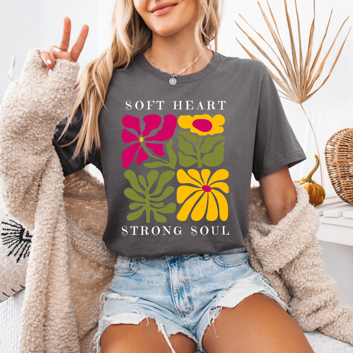 Soft Heart Strong Soul Floral Tee