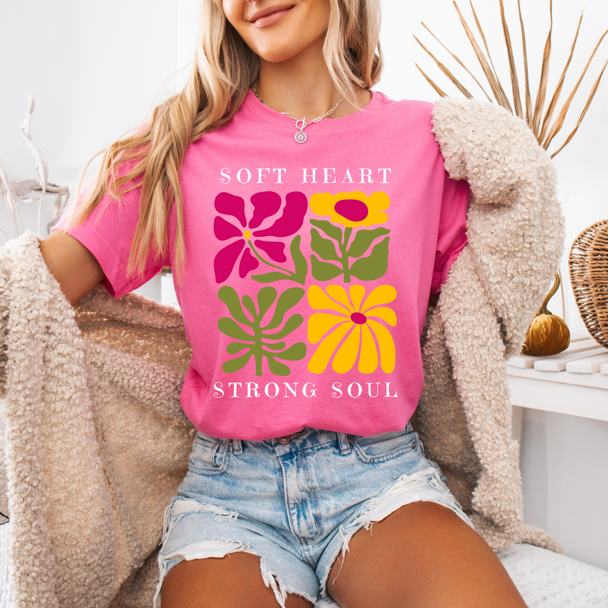 Soft Heart Strong Soul Floral Tee