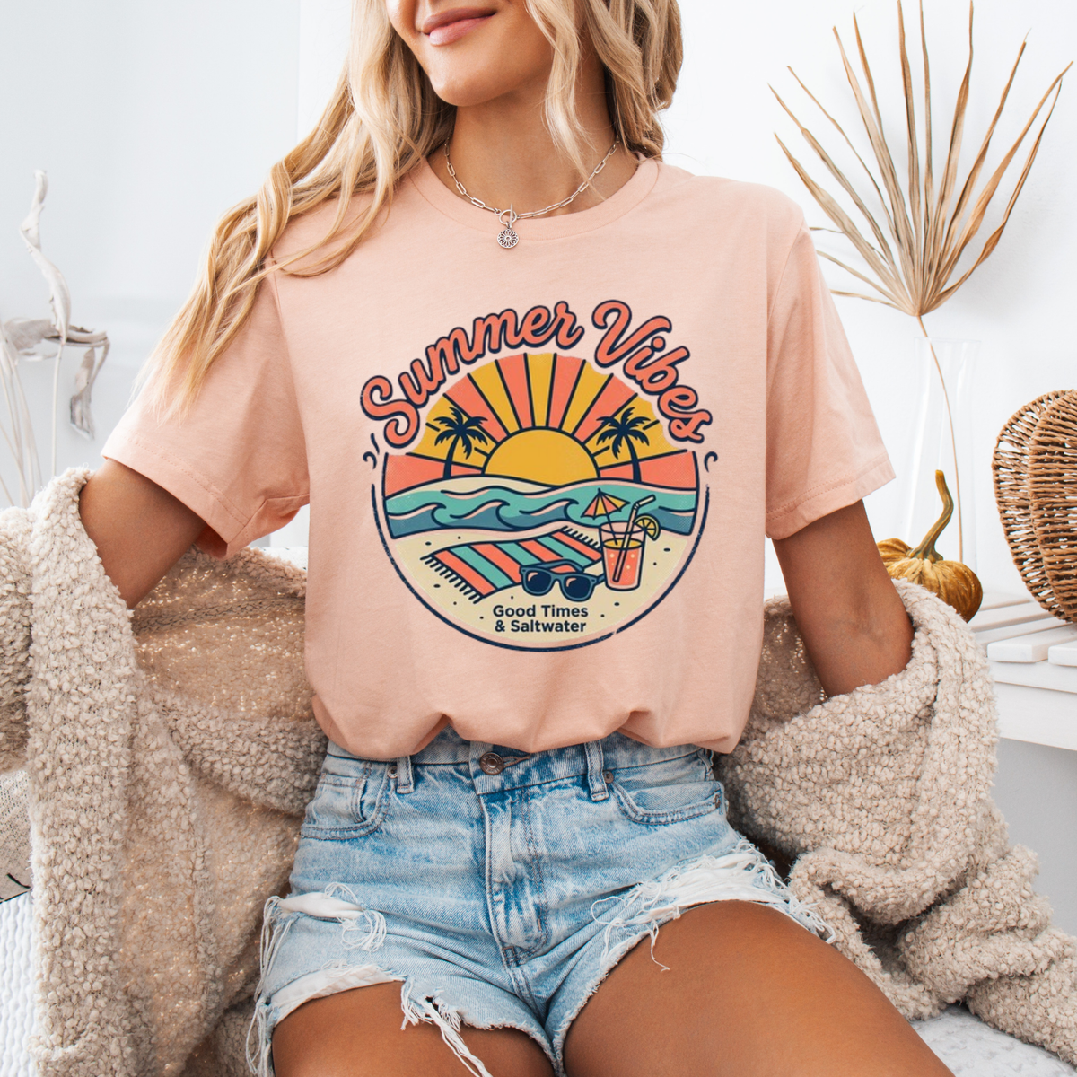 Retro Beach Sunset T-Shirt