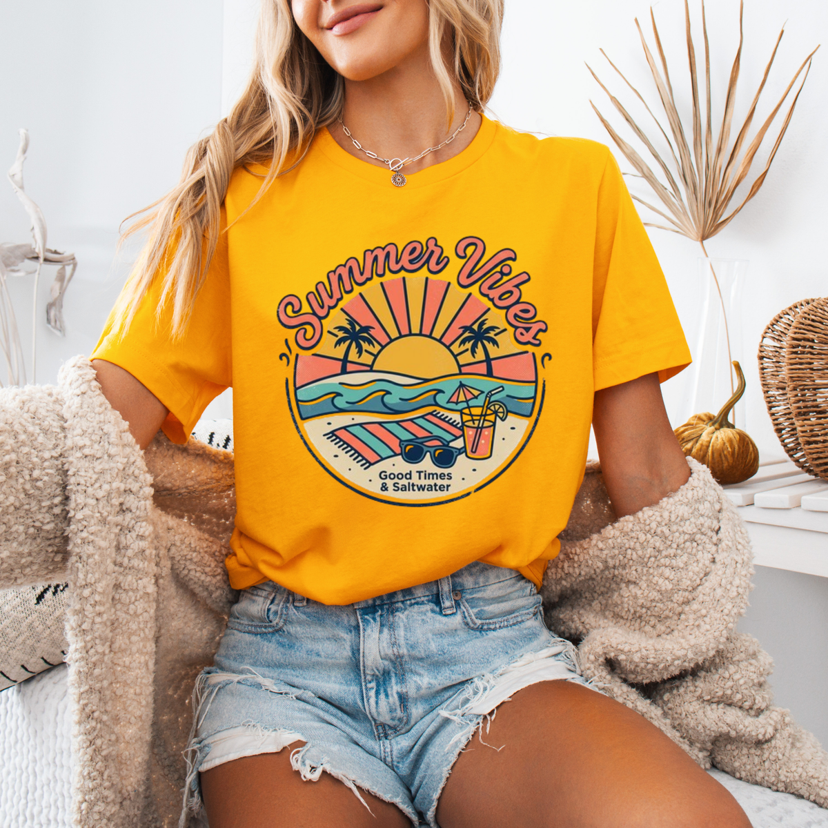 Retro Beach Sunset T-Shirt