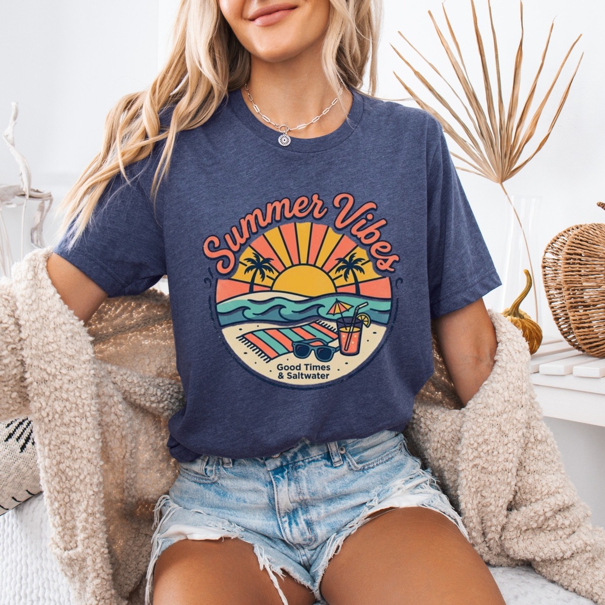 Retro Beach Sunset T-Shirt