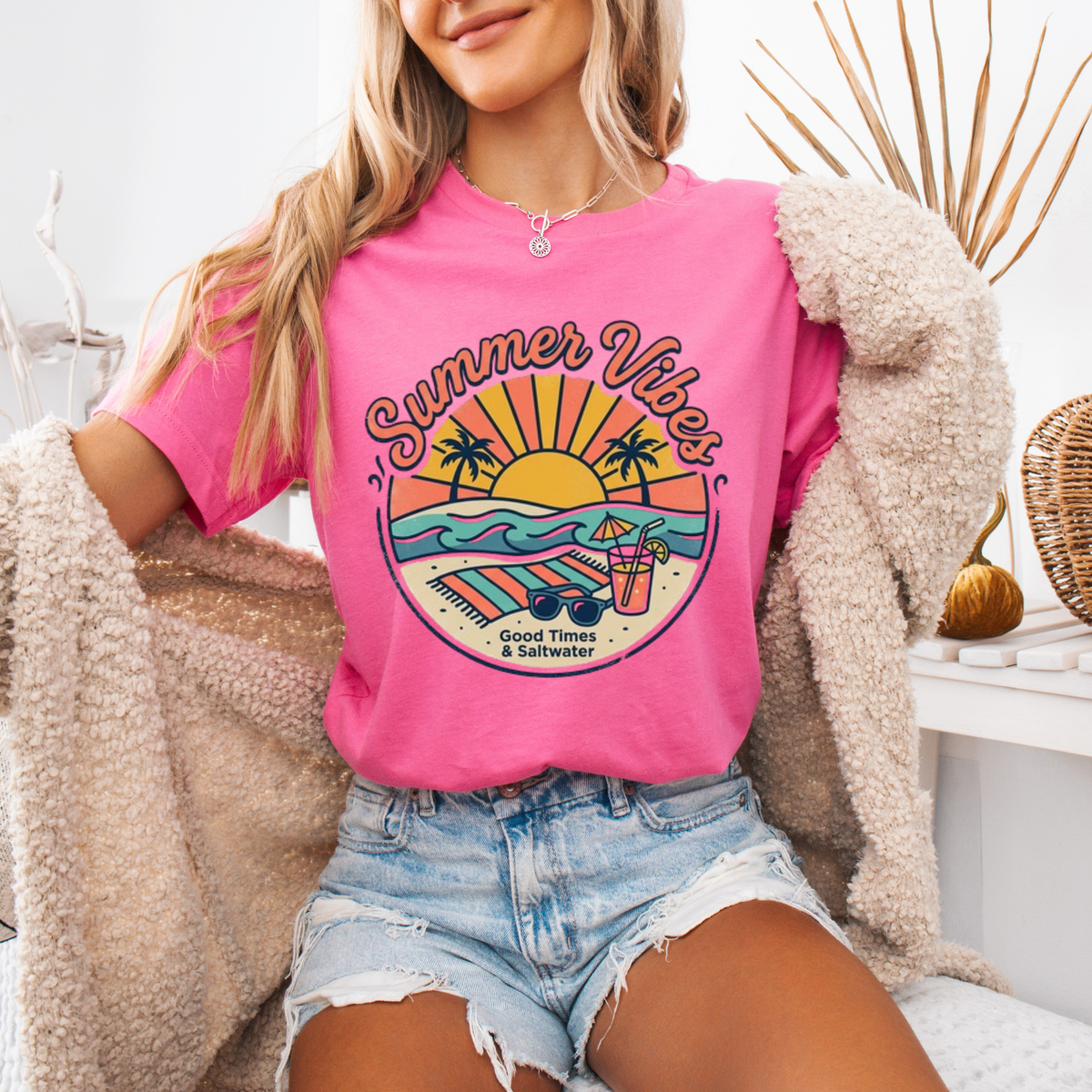 Retro Beach Sunset T-Shirt