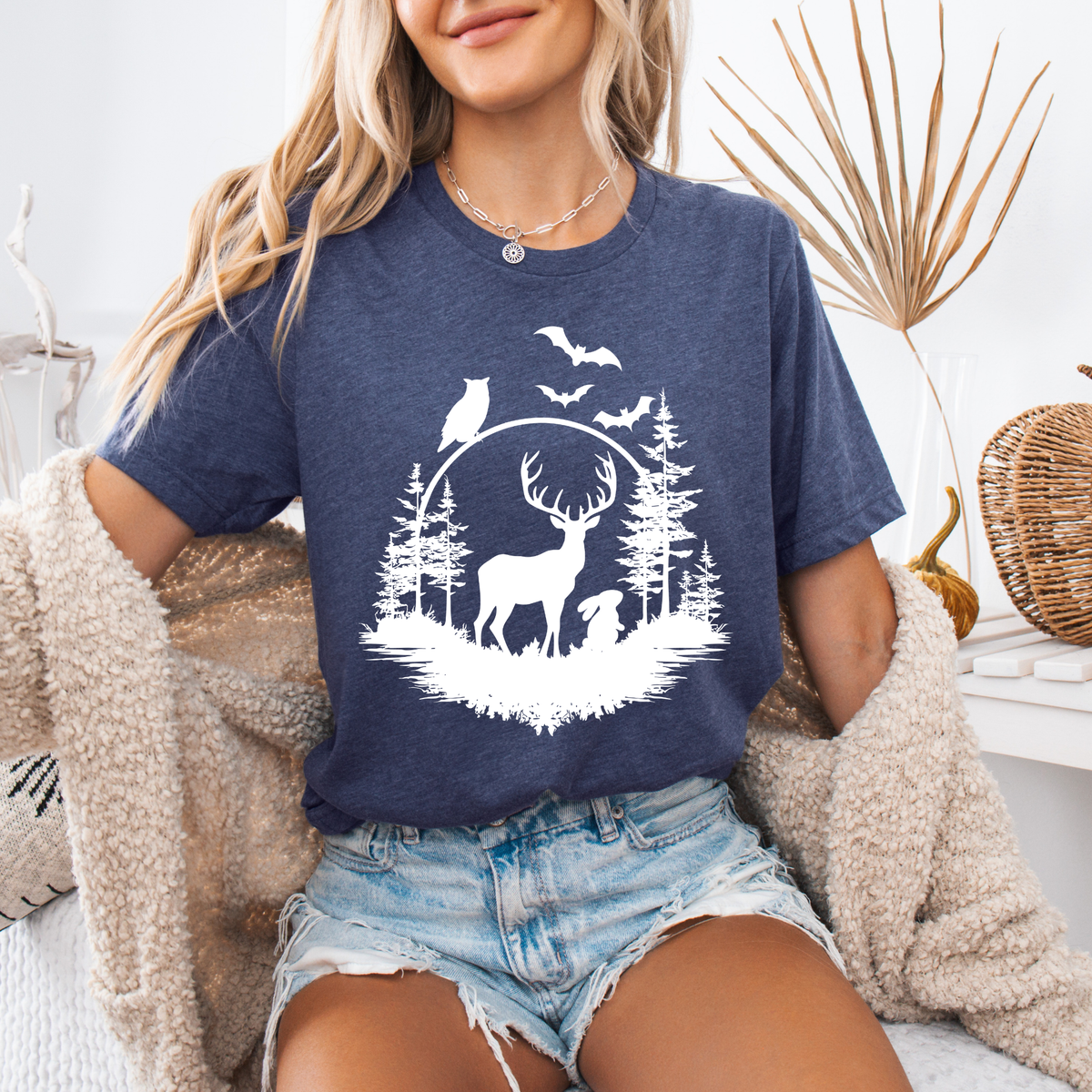 Forest Night Life Silhouette T-Shirt