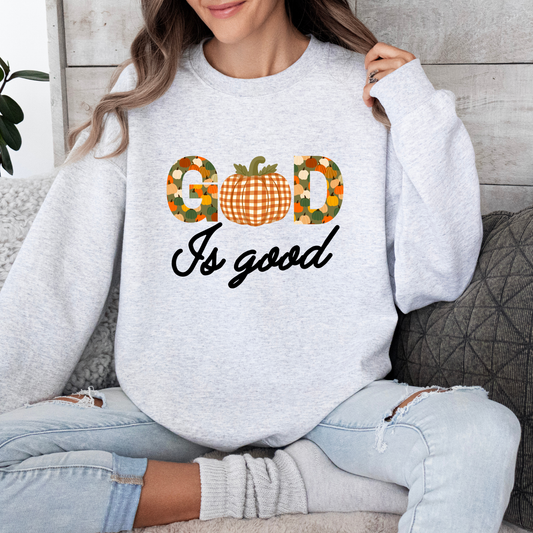 "God Is Good" Pumpkin Fall Sweatshirt