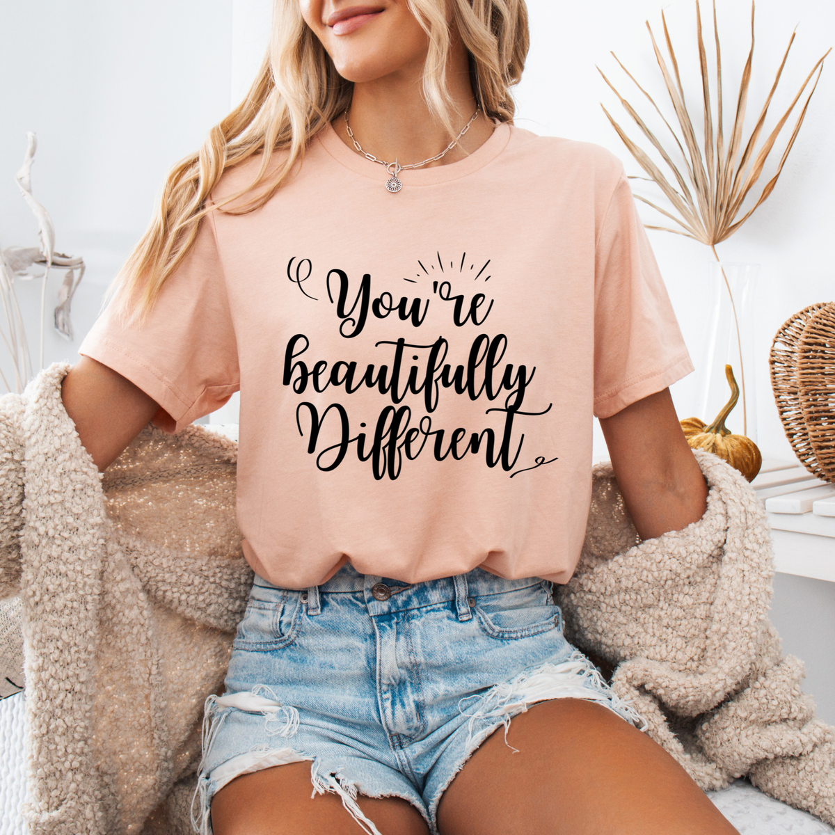 "You're Beautifully Different" Inspirational T-Shirt
