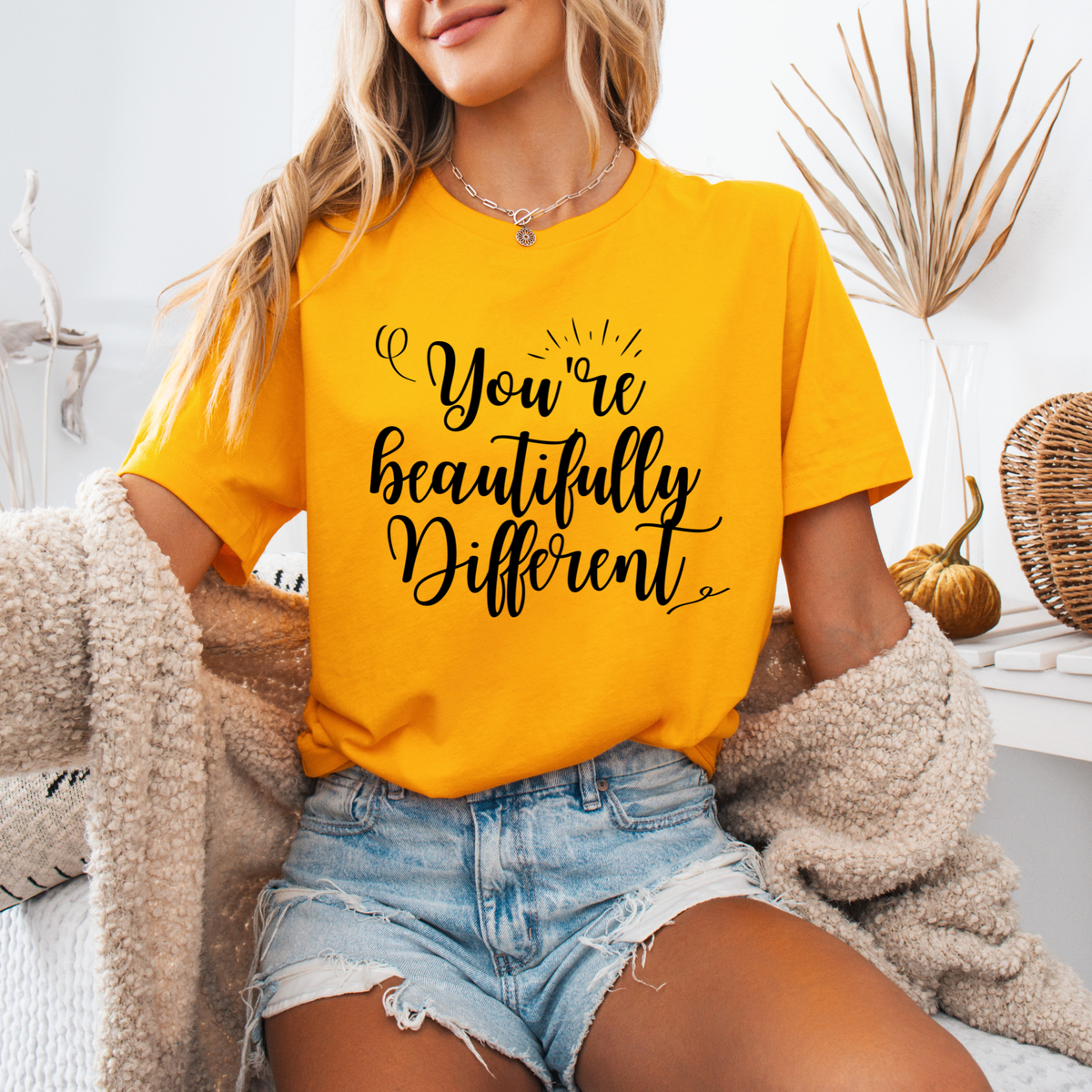 "You're Beautifully Different" Inspirational T-Shirt