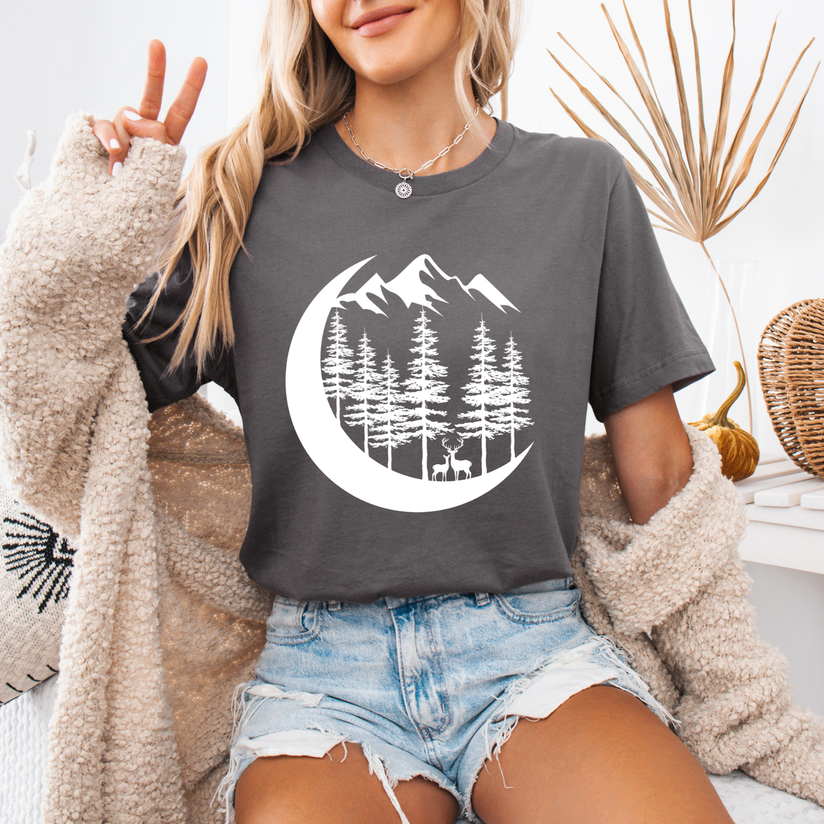 Moonlit Forest Silhouette T-shirt