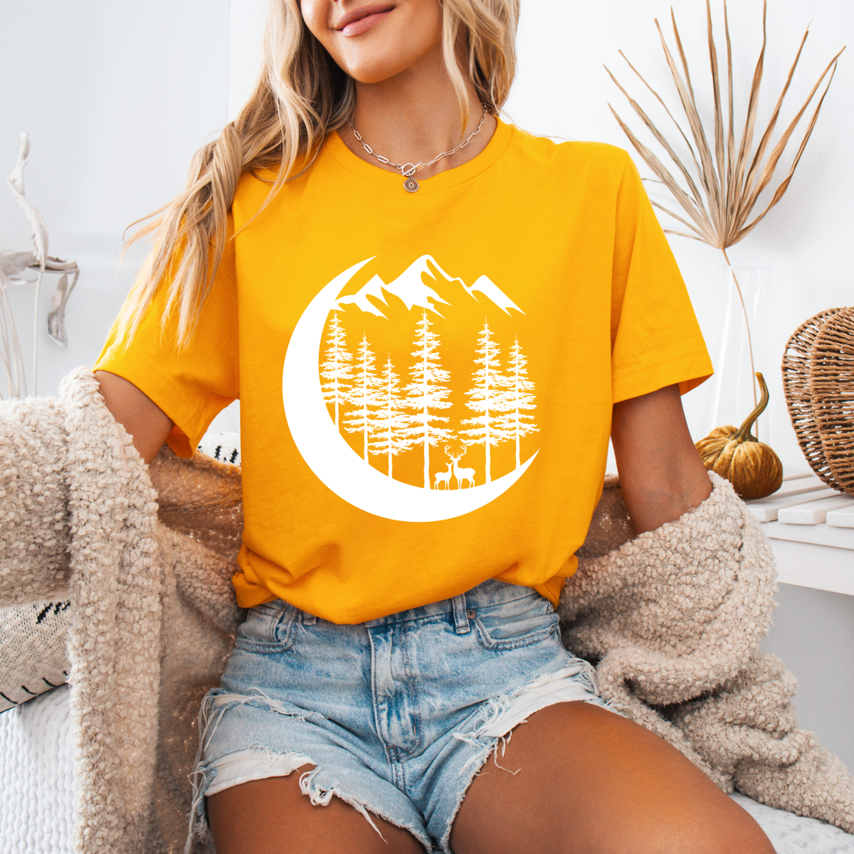 Moonlit Forest Silhouette T-shirt