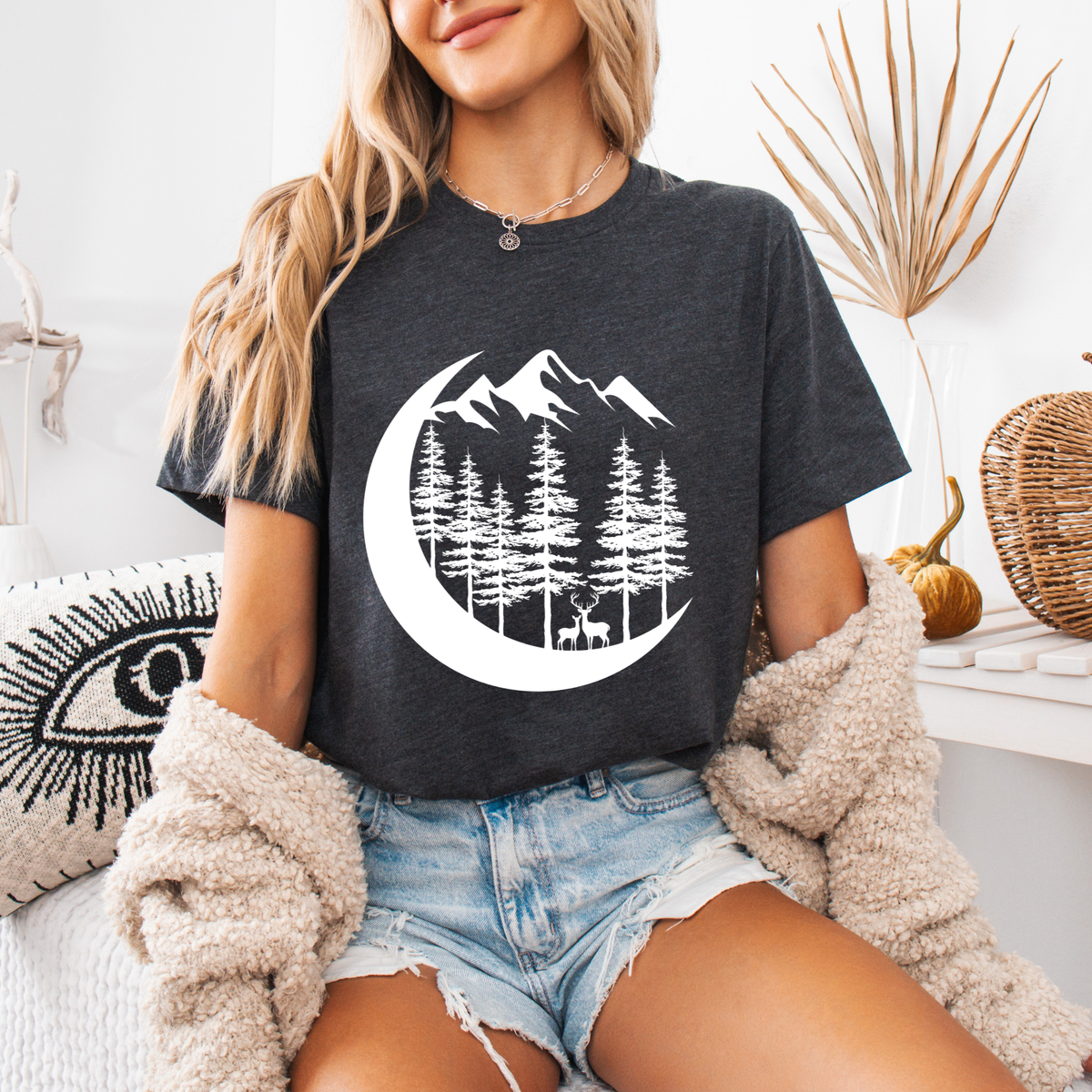 Moonlit Forest Silhouette T-shirt