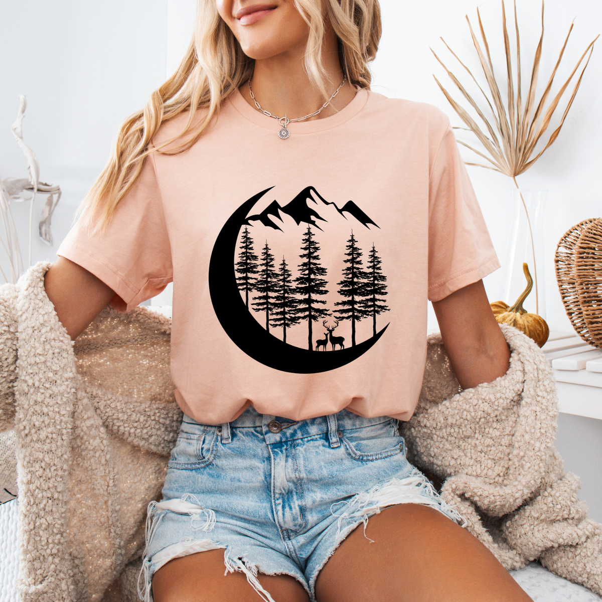 Moonlit Forest Silhouette T-shirt