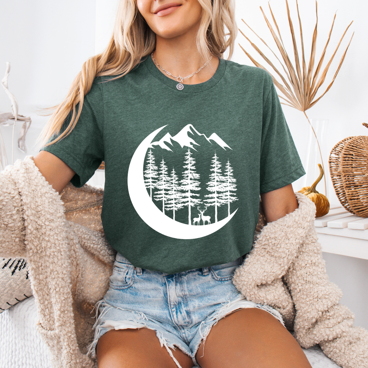 Moonlit Forest Silhouette T-shirt