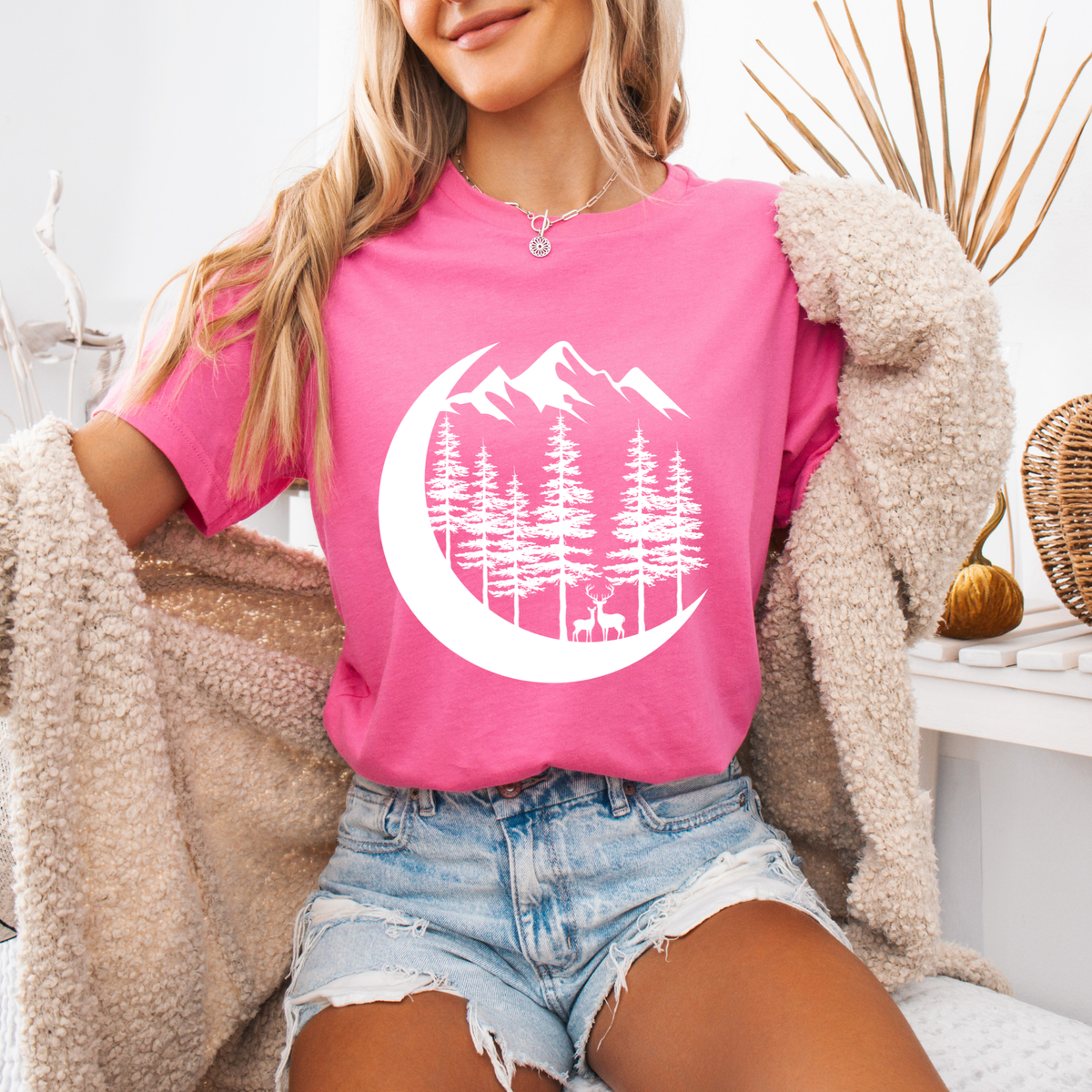 Moonlit Forest Silhouette T-shirt