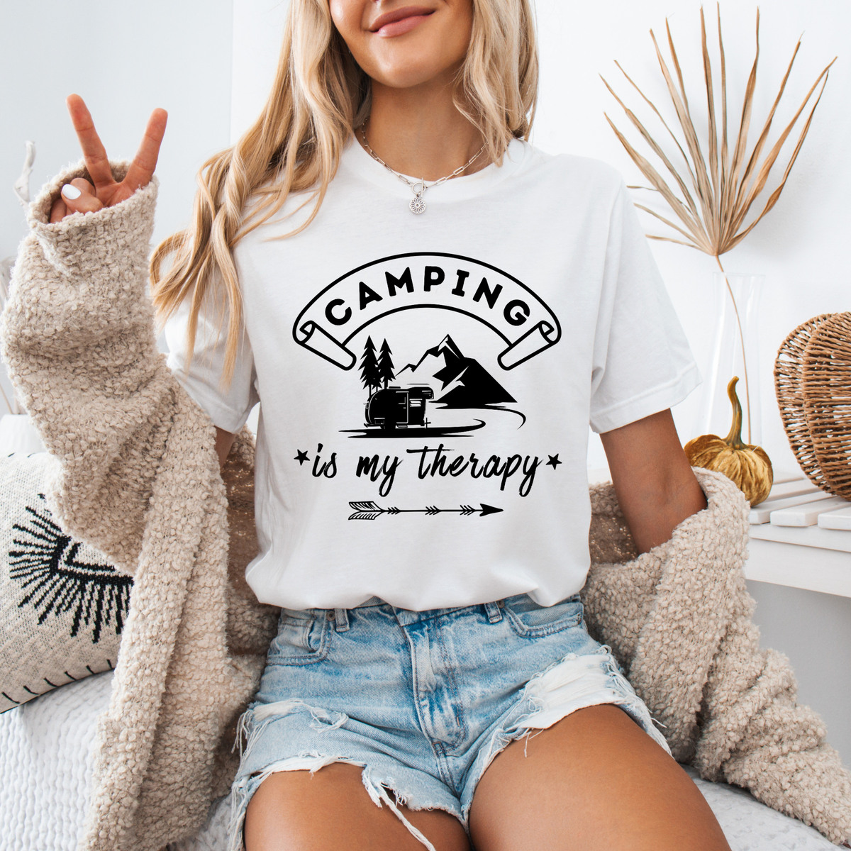 Camping Is My Therapy T-Shirt