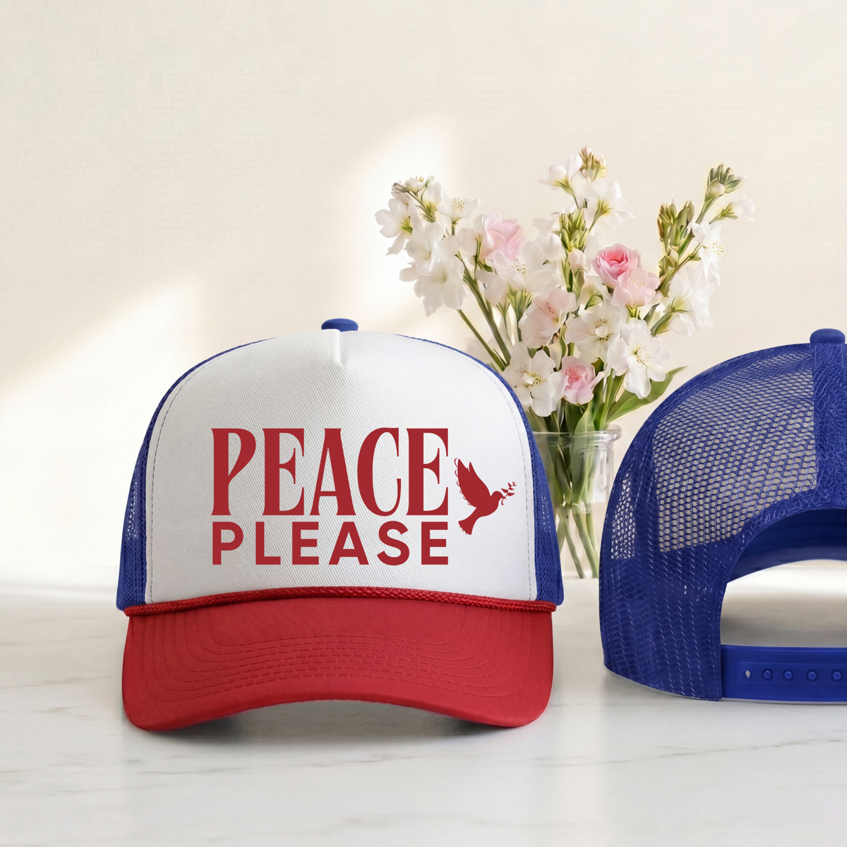 Peace Please Trucker Hat