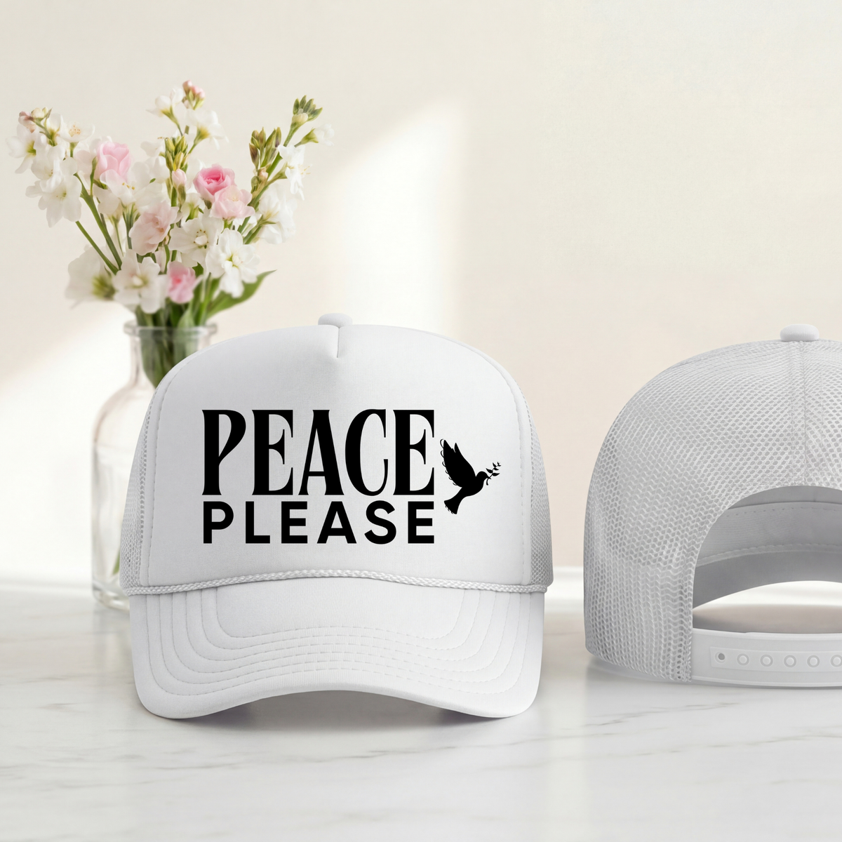 Peace Please Trucker Hat