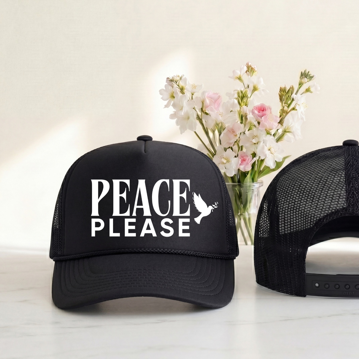 Peace Please Trucker Hat