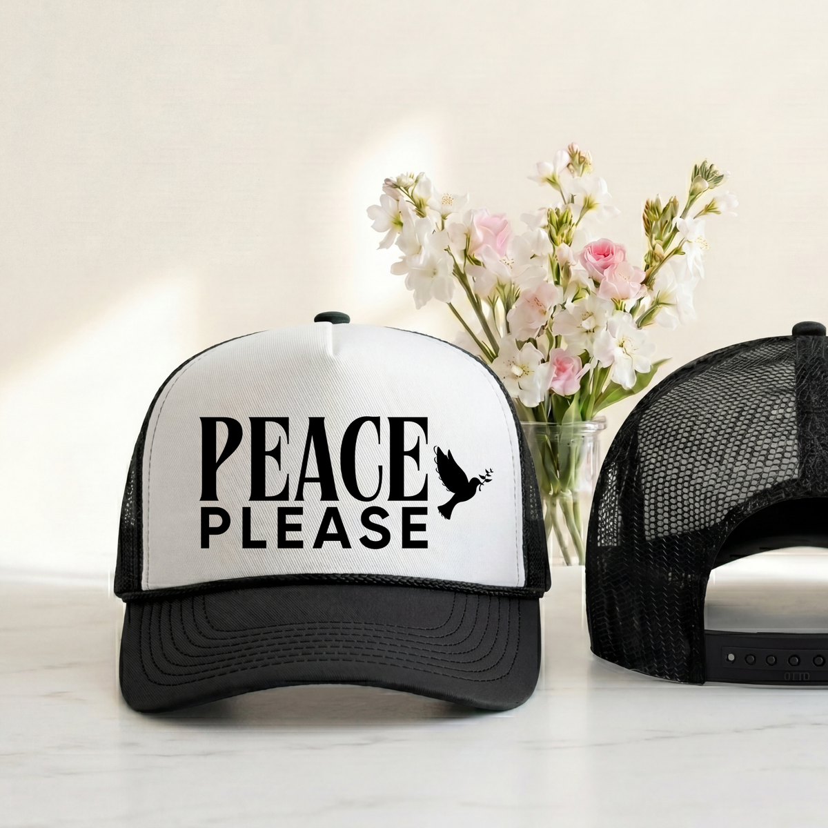 Peace Please Trucker Hat