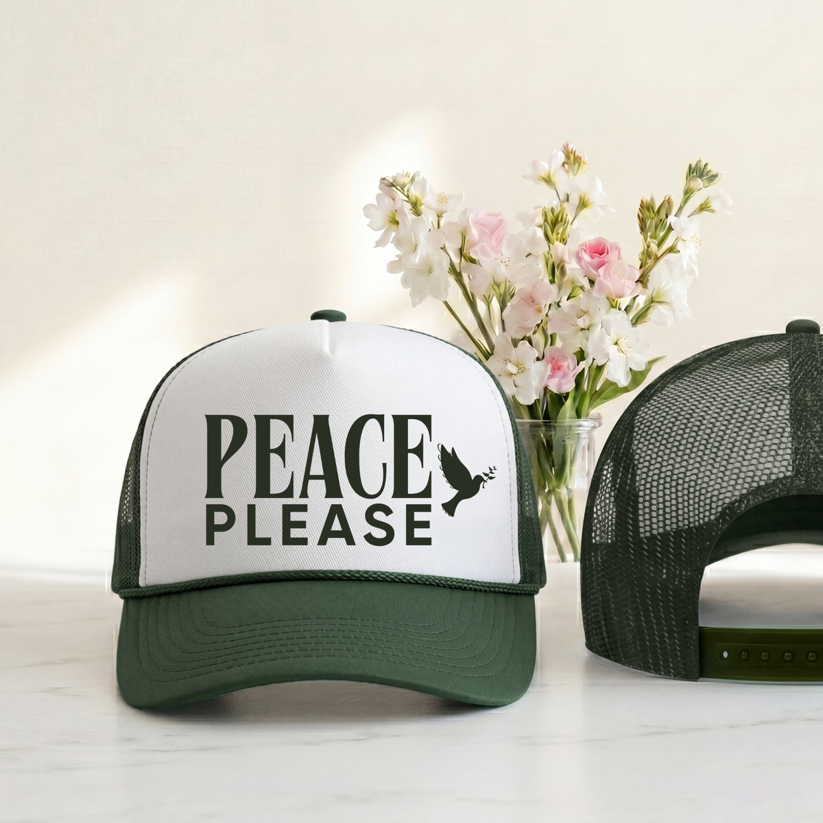 Peace Please Trucker Hat
