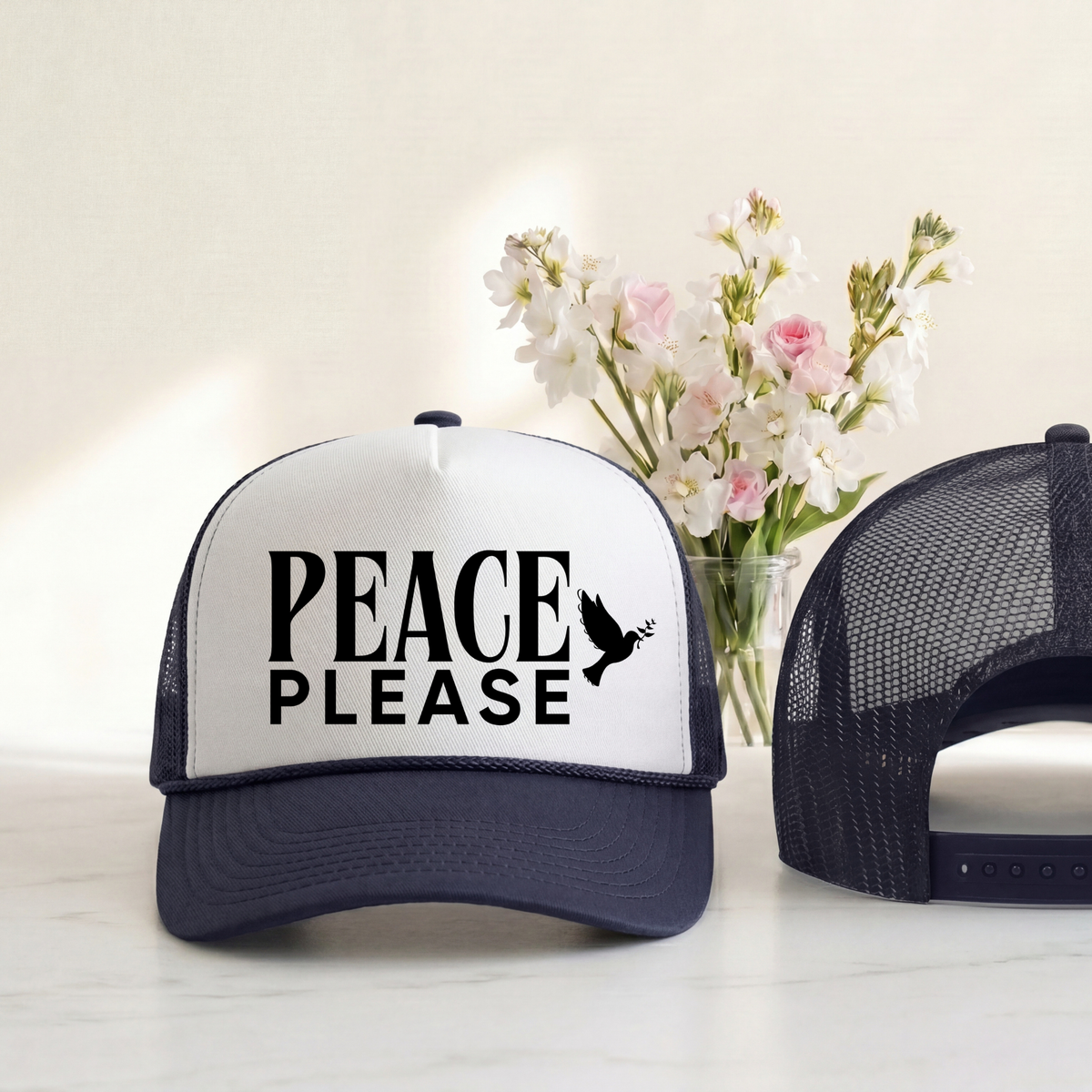 Peace Please Trucker Hat