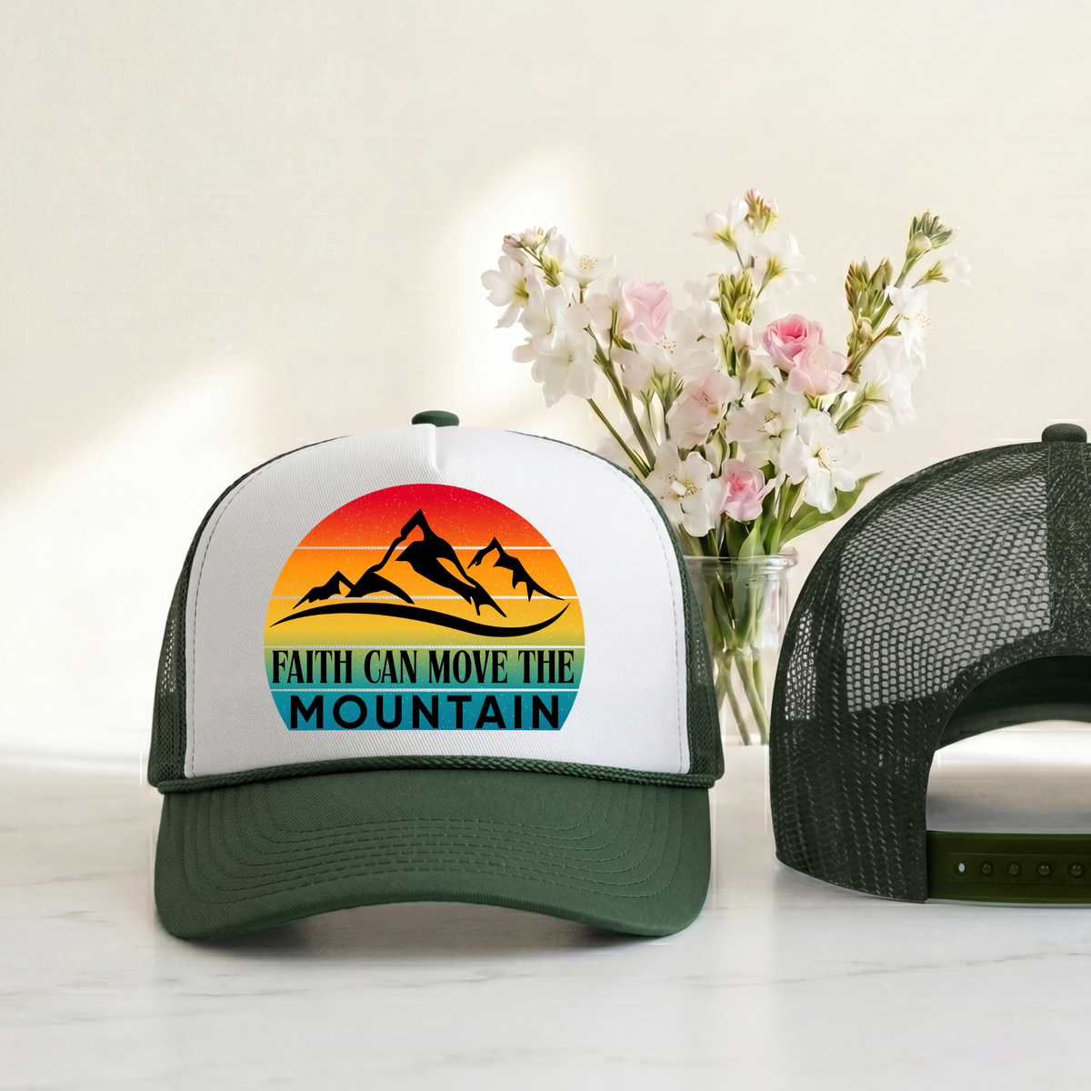 Faith Can Move the Mountain Trucker Hat